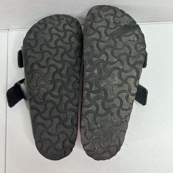 Birkenstock Women’s Size 37 US 6 6.5 Leather Sandals Anthracite Metallic Pewter - Picture 12 of 13